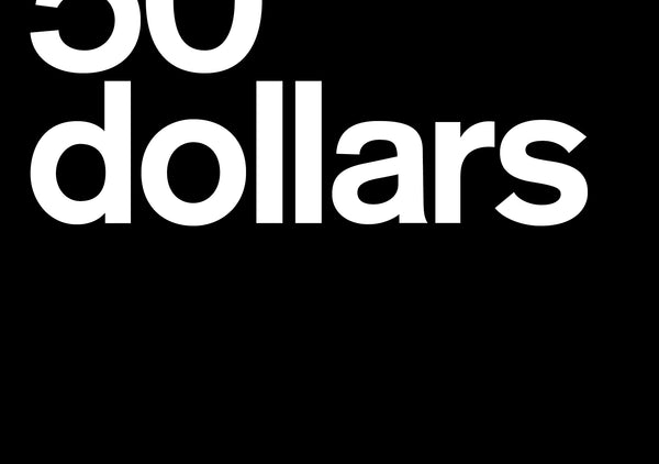 Gift card: 50 dollars