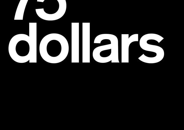 Gift card: 75 dollars