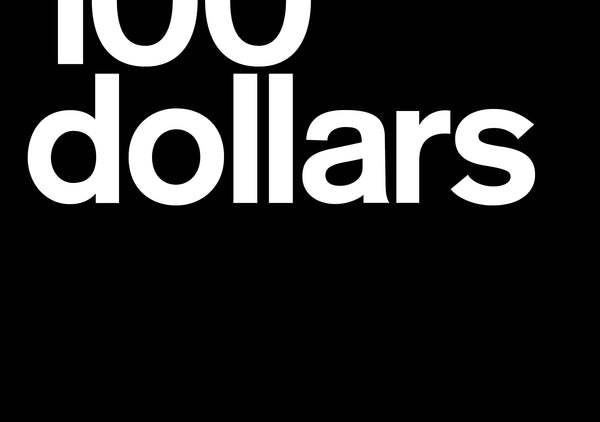Gift card: 100 dollars